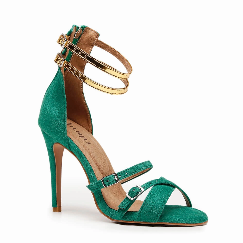 Graceful Touch Birthday Bash Noel - Green Vegan Suede - Street Sole