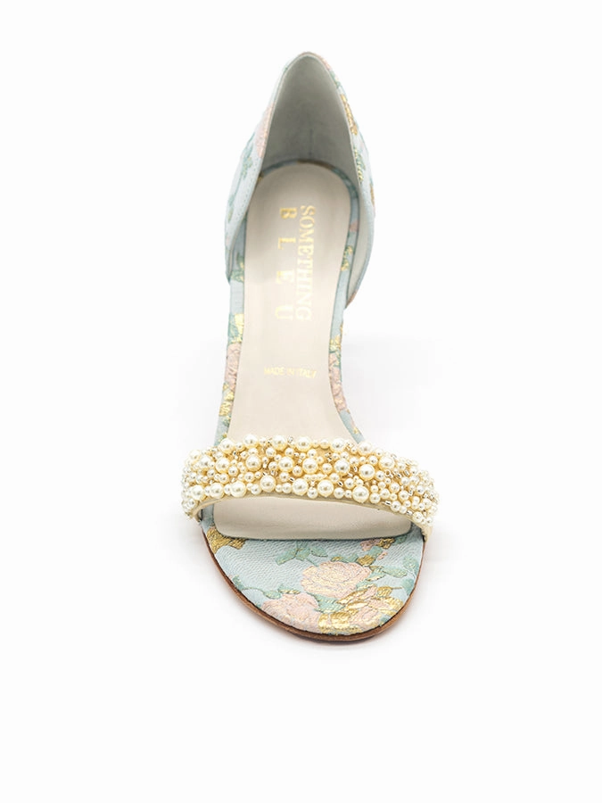 Cappy d'Orsay Sandal Brocade Beach Spark