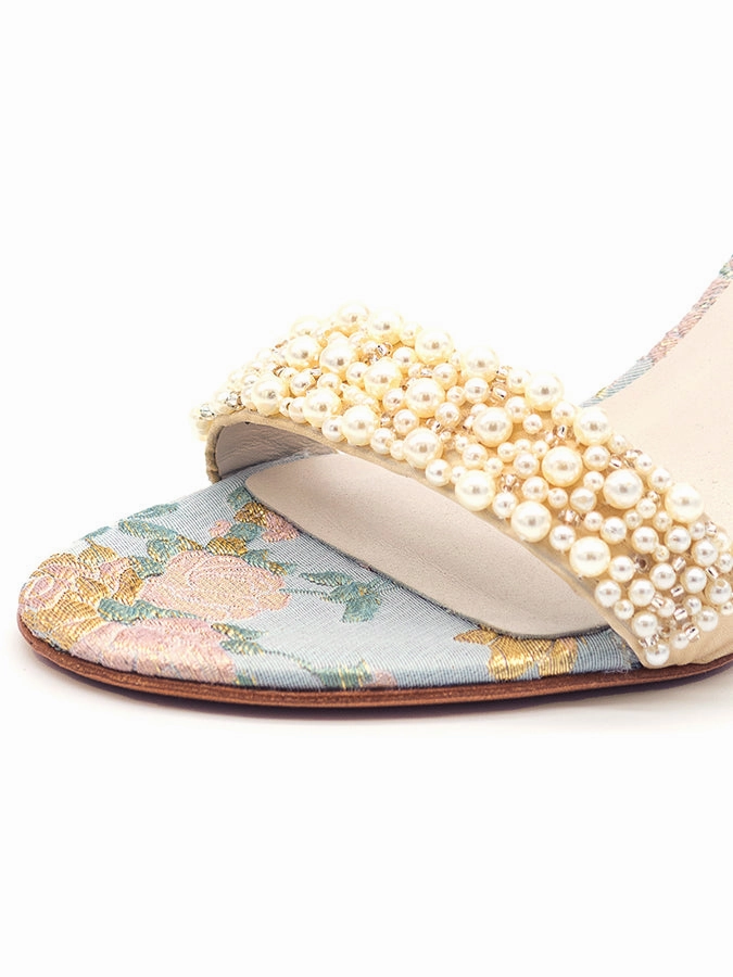 Wedding Boots Cappy d'Orsay Sandal Brocade