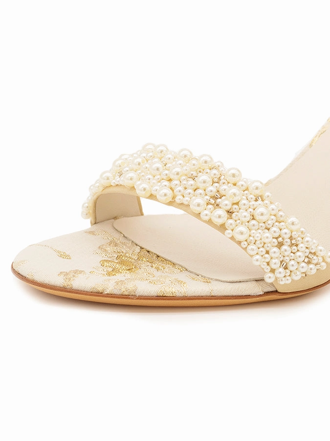 Comfort Straps Statement Shoes Cappy d'Orsay Sandal Brocade