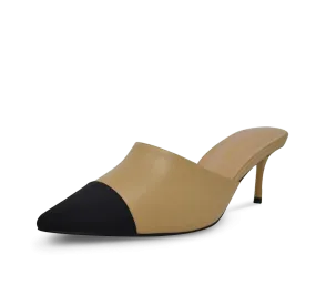 Debra Two Tone Kitten Heel Mules Rain Ready Head Spark