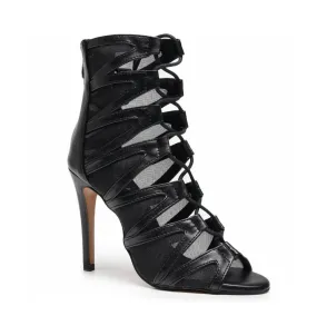 Mikky - Black Vegan Leather - Street Sole Sleek Finish