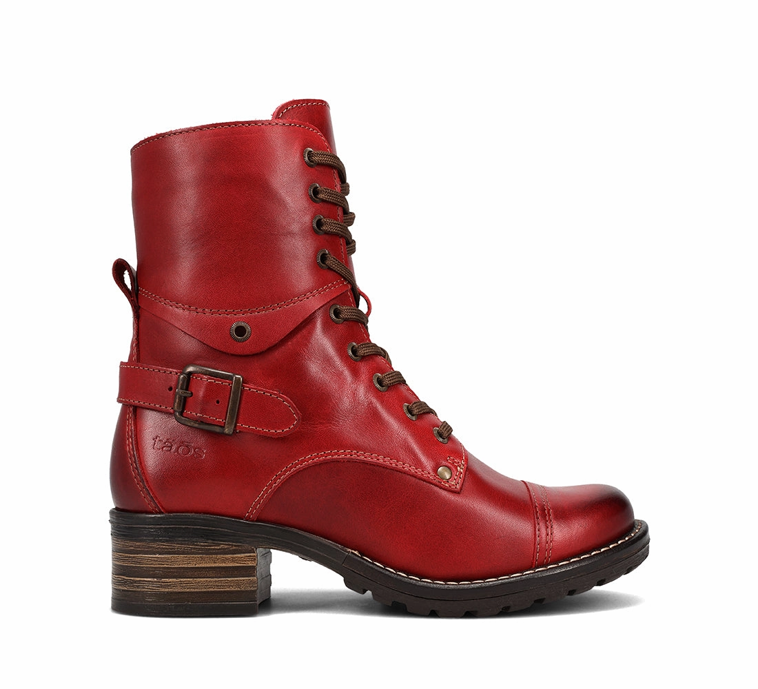 TAOS CRAVE BOOT - CLASSIC RED Durable Look Comfortable Cushioning
