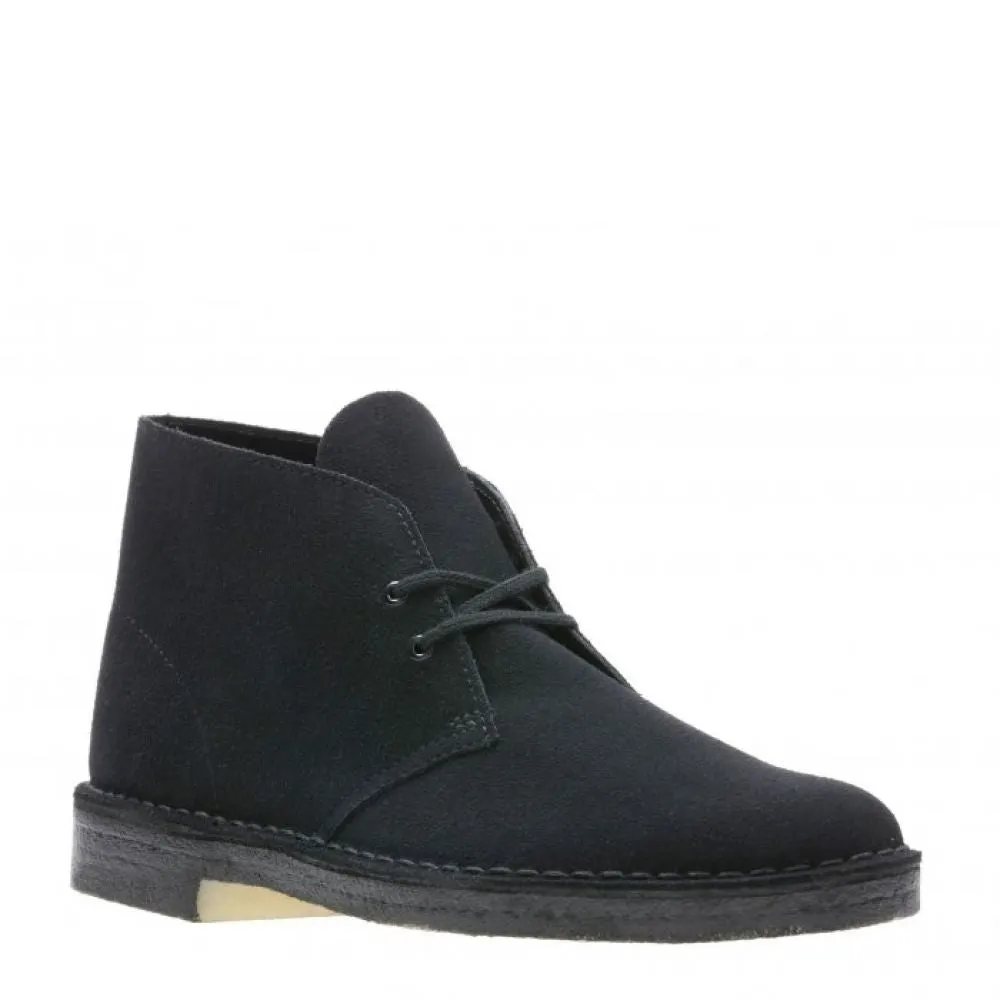 Weekend Fit High Traction All Day Worker Clarks Men's Desert Boot in Black Suede Built Strong