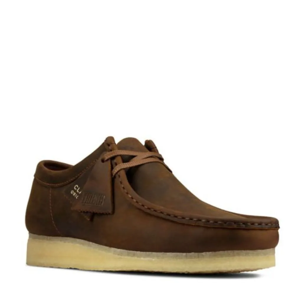 Feather Light Weather Resistant User Winter Guard Clarks Men's Wallabee in Beeswax