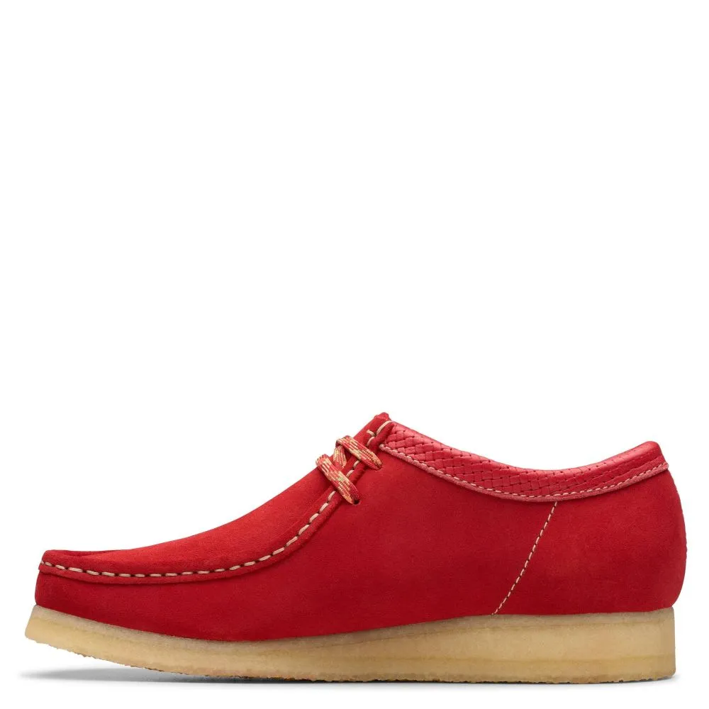 Breathable All Day Worker Clarks Men's Wallabee in Red Suede Terrain Tough