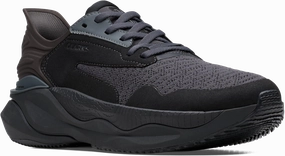 Quarter turn view Men's Clarks Footwear style name Clarks Pace in color BLACK. Sku: 26184667