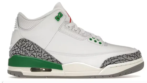 Jordan 3 Retro Lucky Green (Women's) Dock Easy Leather Upper