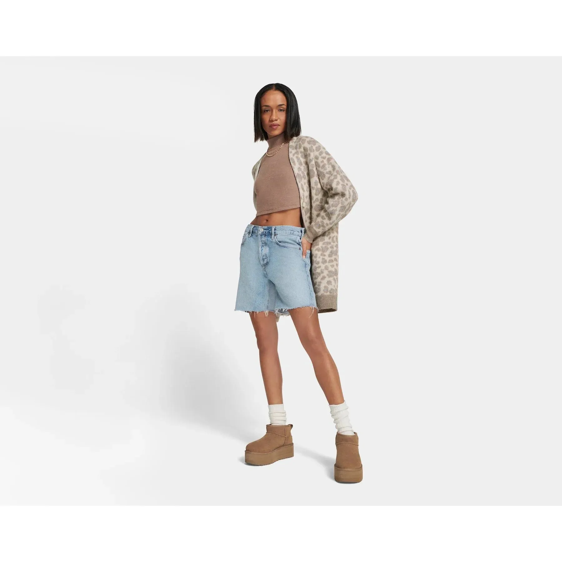 easy move Italian Glam Classic Ultra Mini Platform | Women | Suede | Chestnut