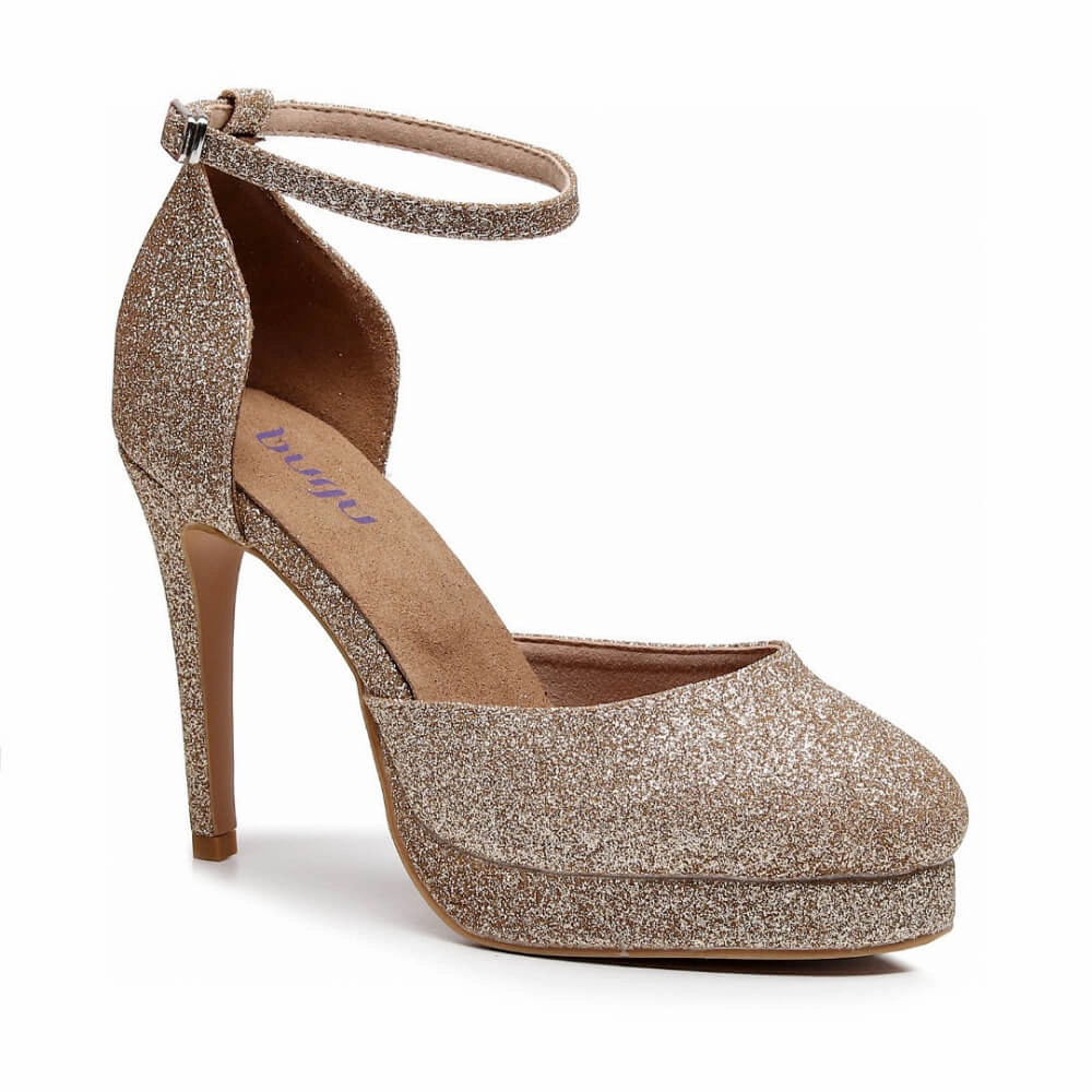 Elevated Look Box Guard Claudette - Gold Glitter - Street Sole