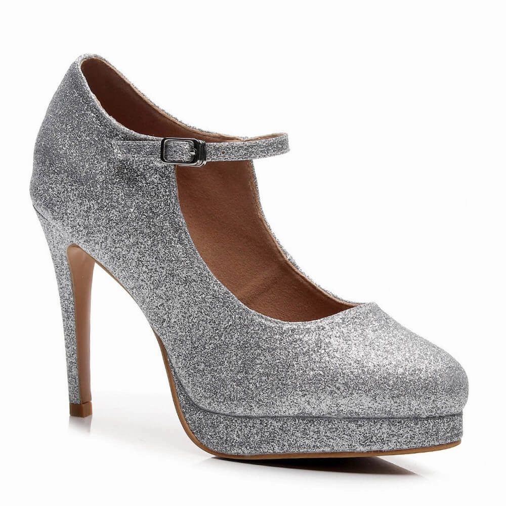 Claudia - Silver Glitter - Street Sole Italian Chic Quick Change