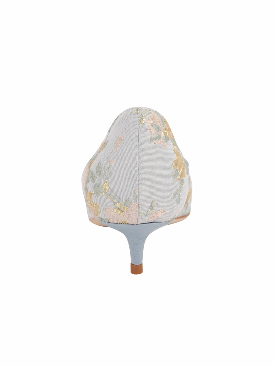 Street Guard Cliff d'Orsay Kitten Heel Brocade