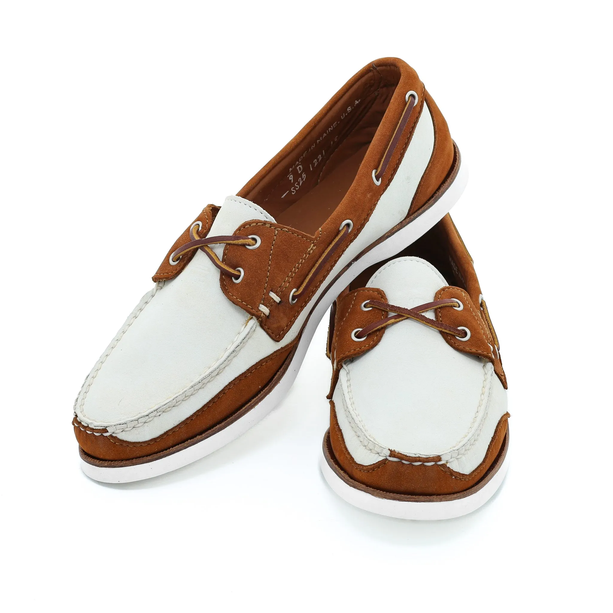 Boothbay Boat Shoe - Parchment Cotswold/Chestnut Vienna High   Performance Simple Fit