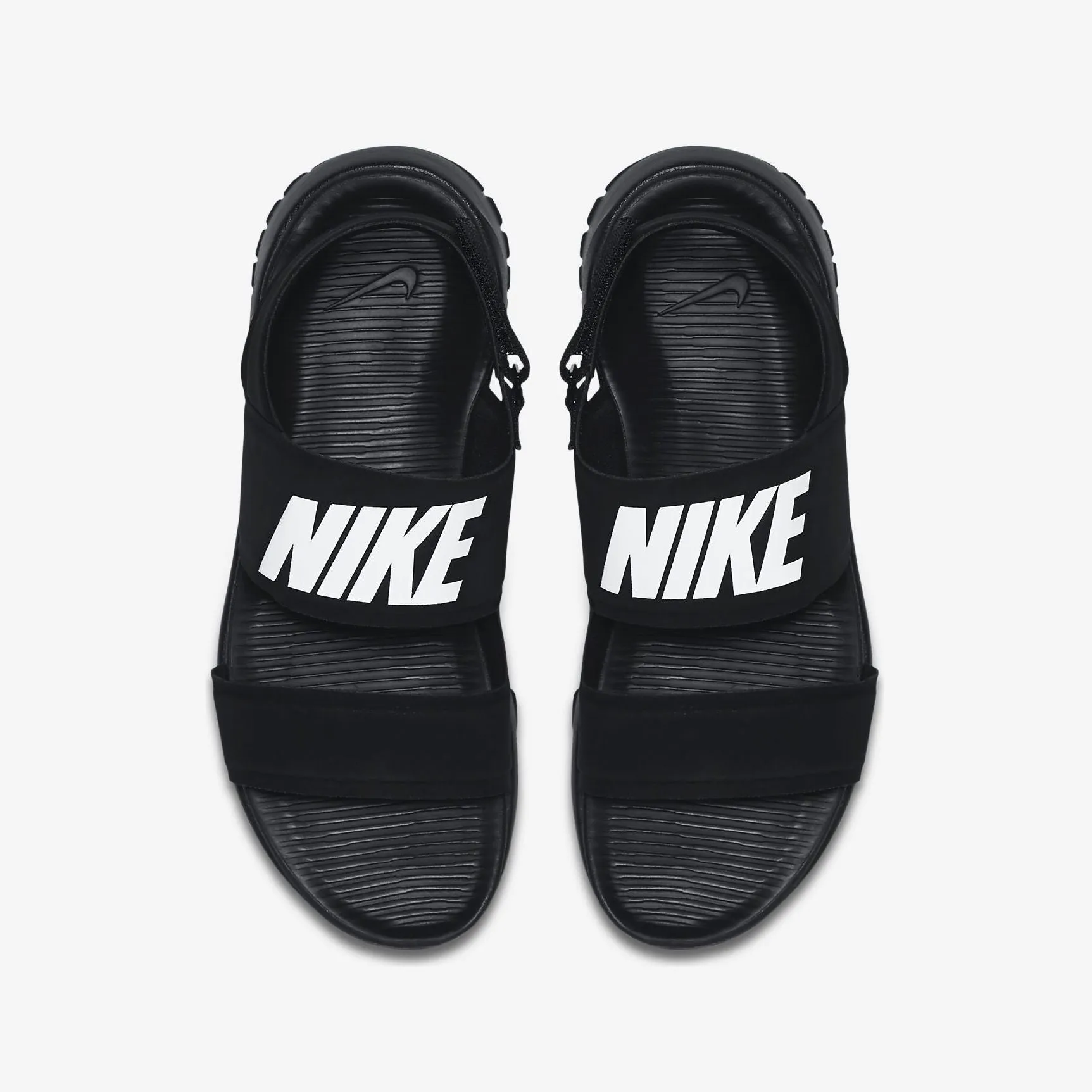 Nike Tanjun Sandals Black White (W) Polish Look Flexible Fit