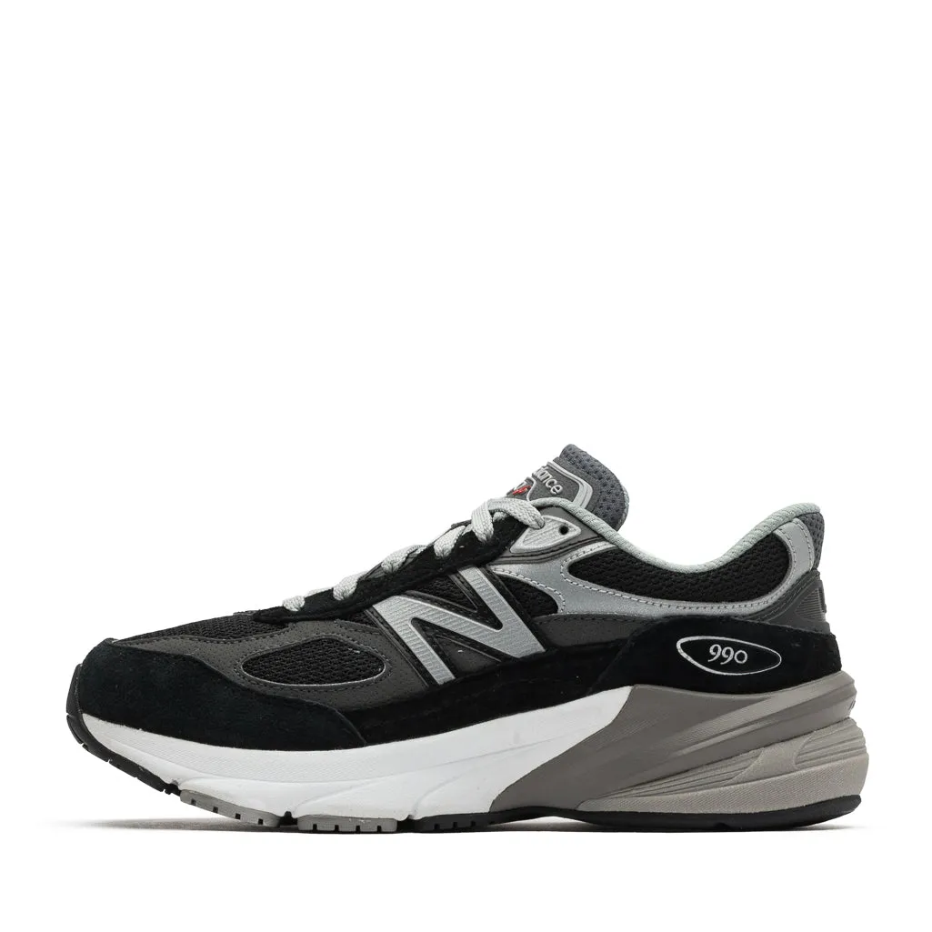 New Balance FuelCell 990v6 (GS) - Black/Silver plain - design shoes walker shoes
