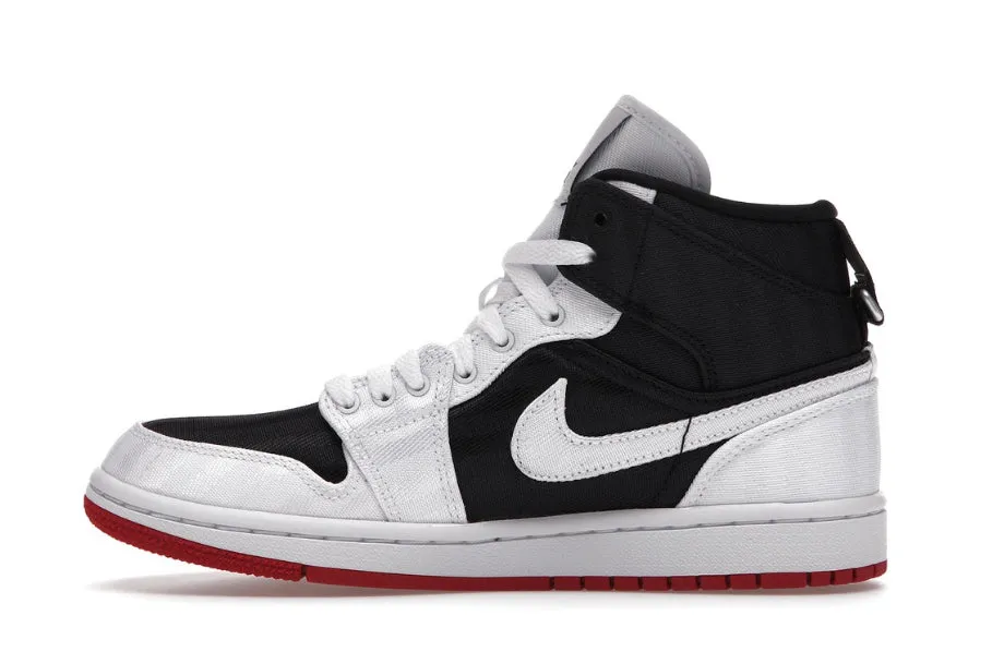 Play Mode Jordan 1 Mid SE Utility Canvas White Black Gym Red (W)
