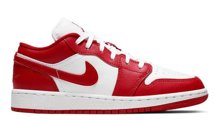 shape fit Summer Heat Jordan 1 Low Gym Red White (GS)