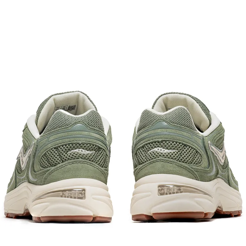 campus morning running shoes Saucony Grid Jazz 9 - Olive/Off White