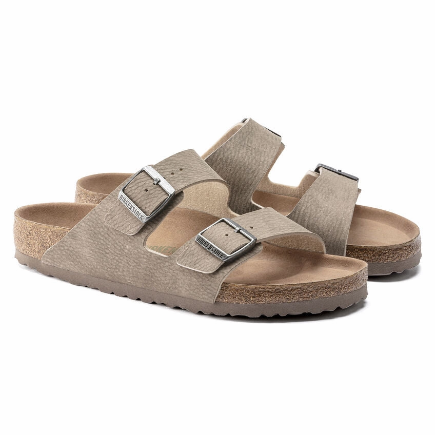Comfortable Outdoor Sandals Arizona Classic Footbed : Gray Taupe Vegan
