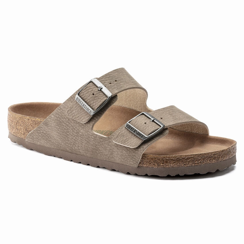 Chic Vacation Sandals Urban Edge Arizona Classic Footbed : Gray Taupe Vegan