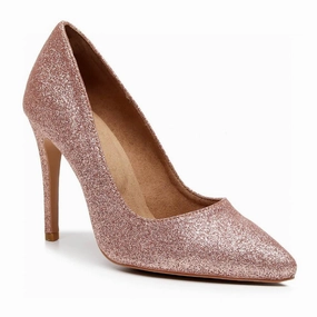 Adira - Rose Gold Glitter - Street Sole Fashionable Wedges