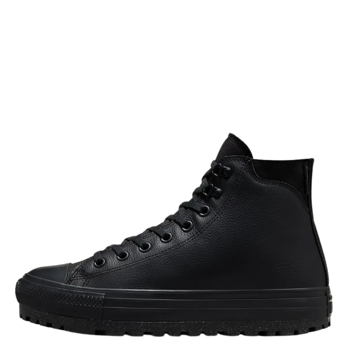 Converse Women's Chuck Taylor All Star City Trek Waterproof Boot High Top in Black/Black/Black Adjustable Velvet Texture Reliable Footwear