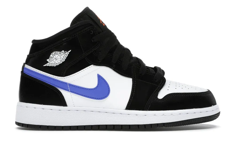 Jordan 1 Mid Black Racer Blue White (GS) Star Mood Dry Fast