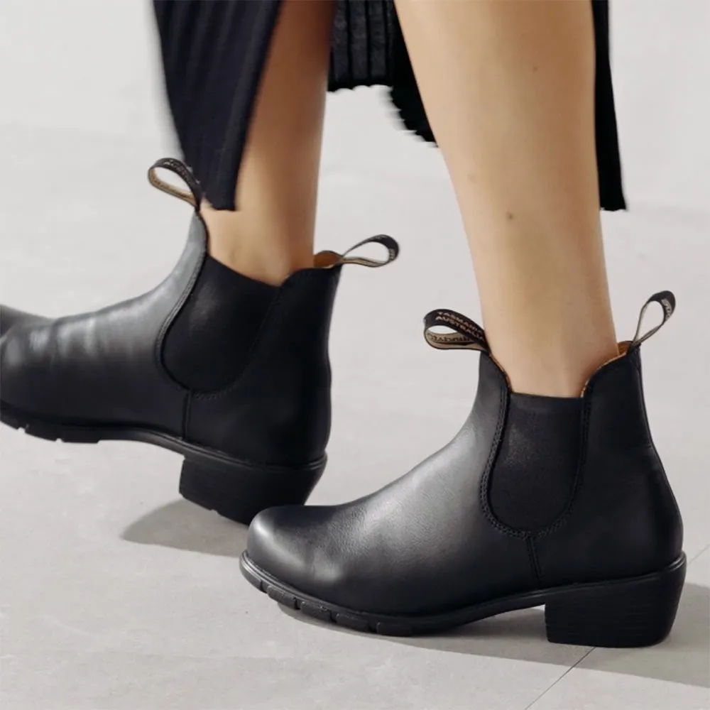 Cowboy Ready Blundstone Women's Series Heel in 1671 Black Stable Support Weather Resistant User