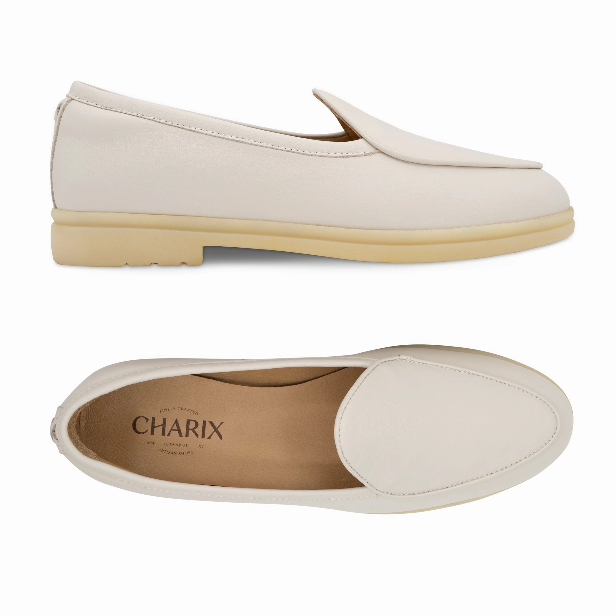 Cream Loafers Sole Power