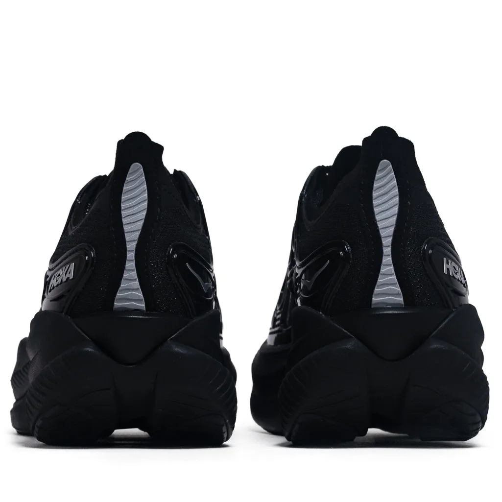 Hoka Mach X Caged - Black/Midnight Blue breathable fabric shoes dry - climate running shoes