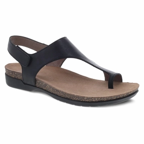 Comfortable Walk Comfortable summer shoes DANSKO REECE SANDAL - BLACK WAXY BURNISHED