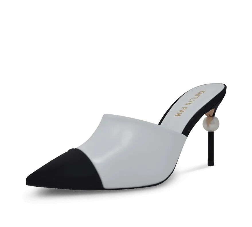 Perfect Style All-Season Wear Debbie Two Tone Pearl Mules