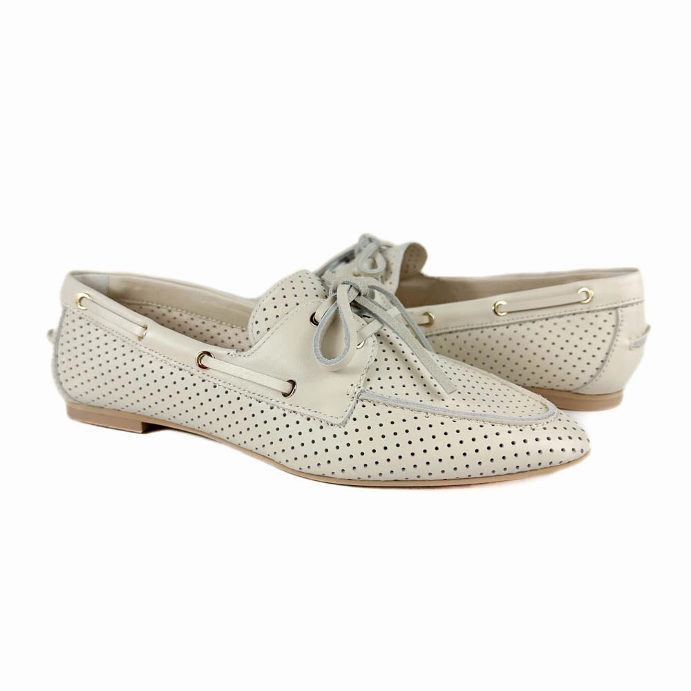 Class Mood Dolce Vita - Lakin Perforated Loafers (Ivory)