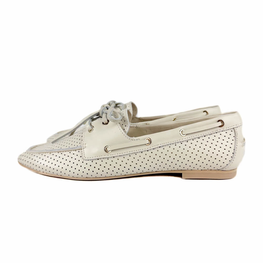 Dolce Vita - Lakin Perforated Loafers (Ivory) View Spot