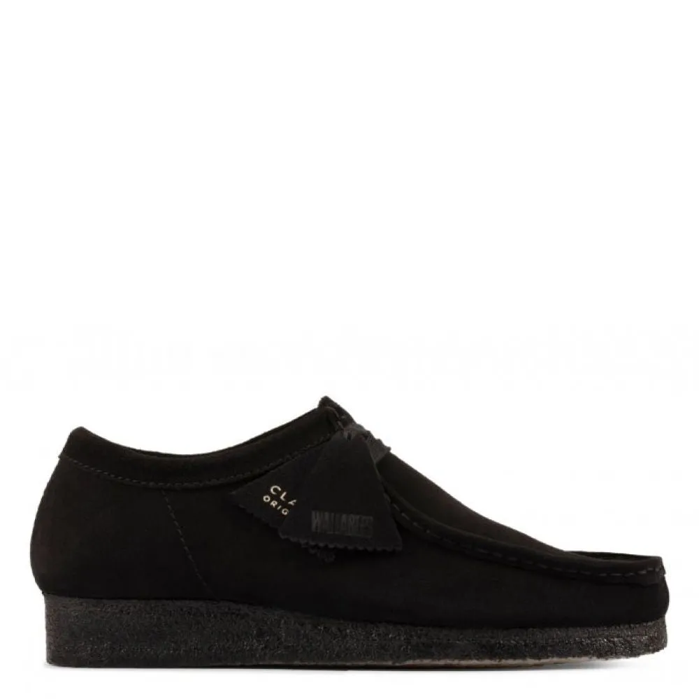 Neutral Pair Tough Built Fit Clarks Men's Wallabee in Black Suede