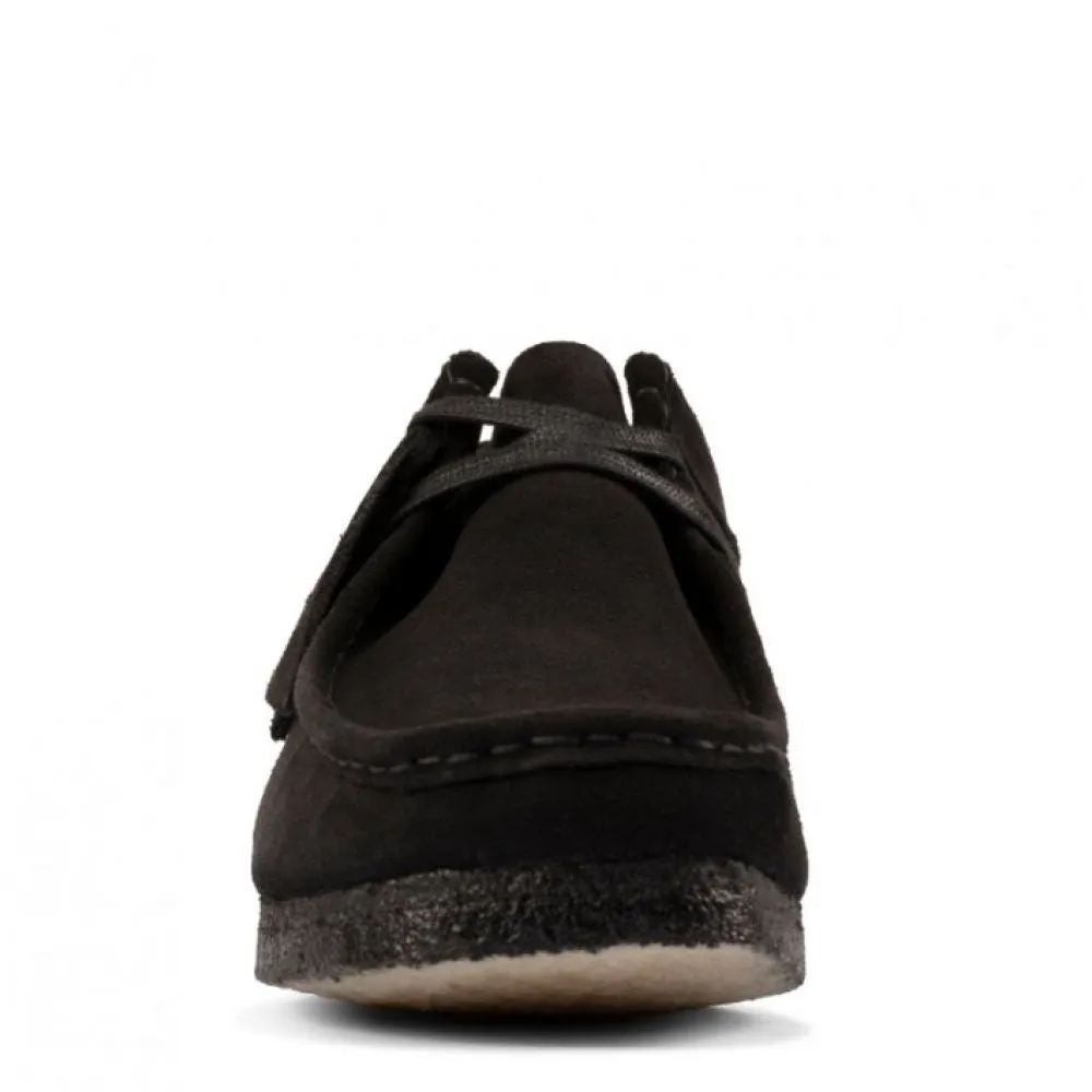 Functional Wear Tough Built Fit Clarks Men's Wallabee in Black Suede