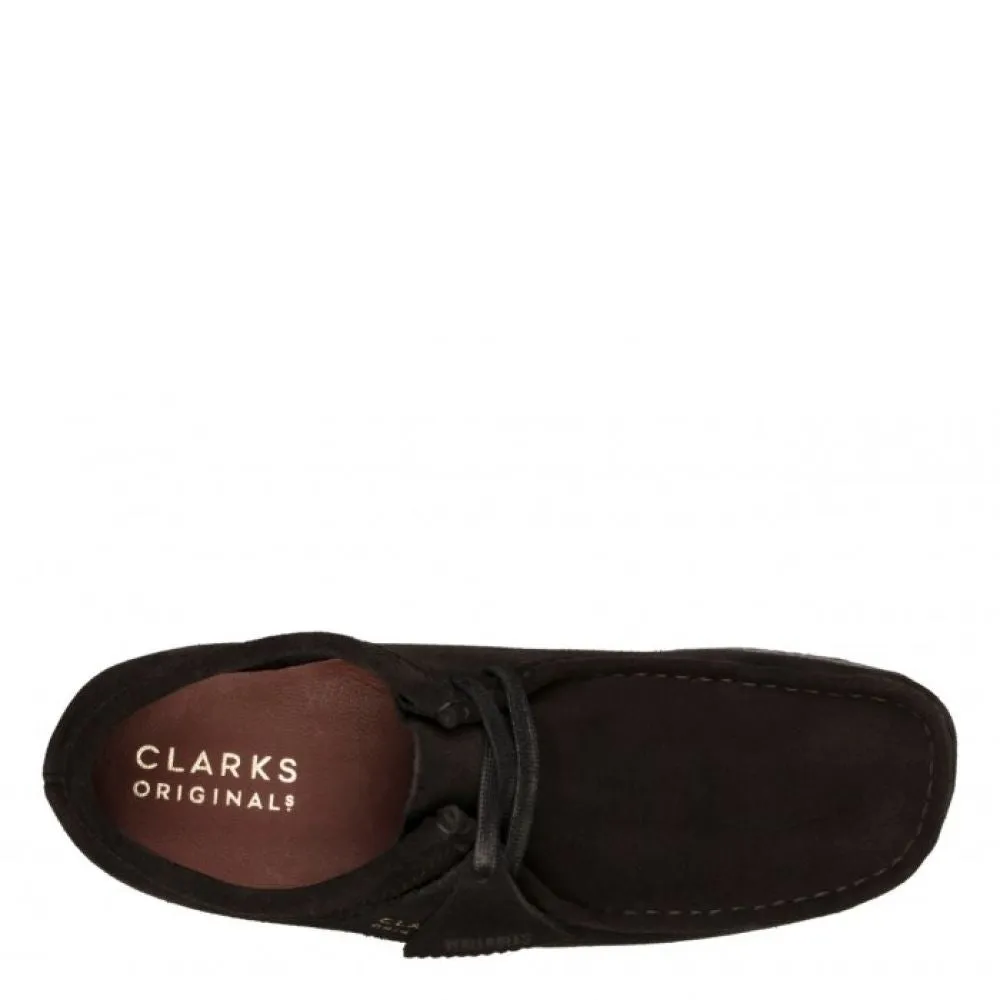 Dry Lined Clarks Men's Wallabee in Black Suede Air Move Reinforced Form Nature Lover
