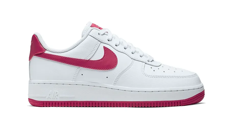 Casual Couple Pair Nike Air Force 1 Low White Wild Cherry (W)