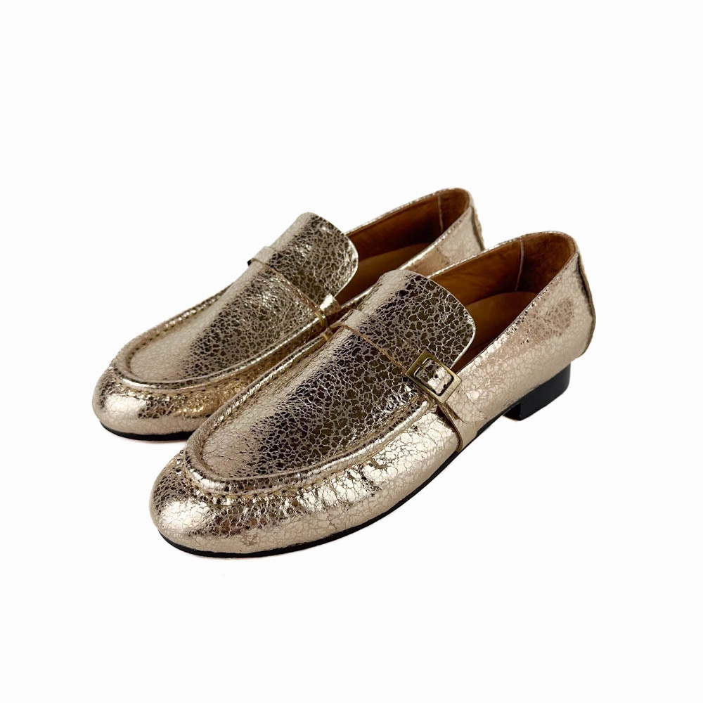 Market Mood Either/Or - The Granny Loafer (Champagne Metal)