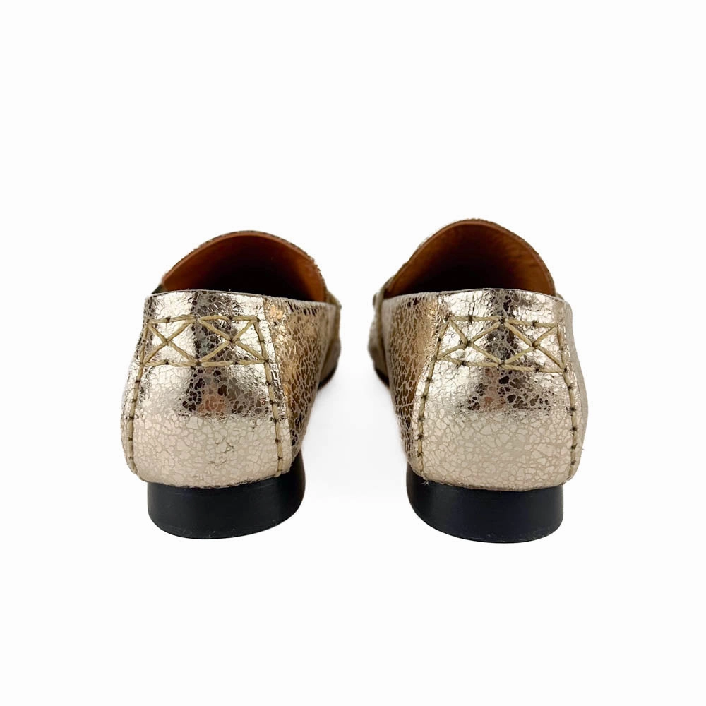 Either/Or - The Granny Loafer (Champagne Metal) Tread Pattern Nordic Ease
