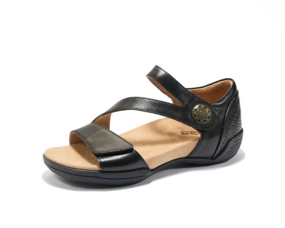 HALSA WOMENS - DEMI BLACK Casual Sandals for Men Open Front