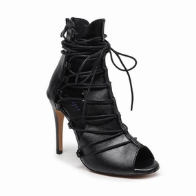 Karma - Black with Black Straps - Suede Sole - Dance Floor Only Sun Proof Closed Toe