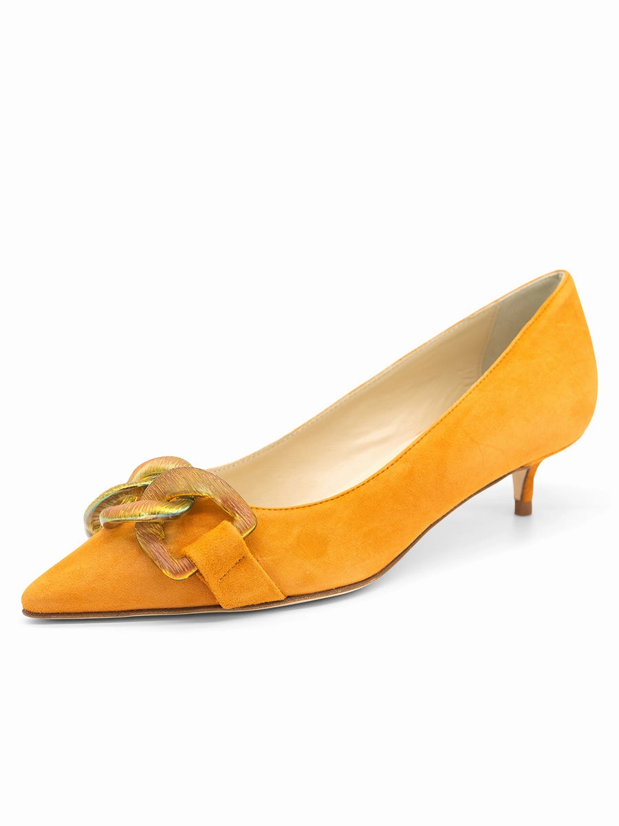 Refined Craft Comfortable Pumps Bimmi Pointed Toe Kitten Heel