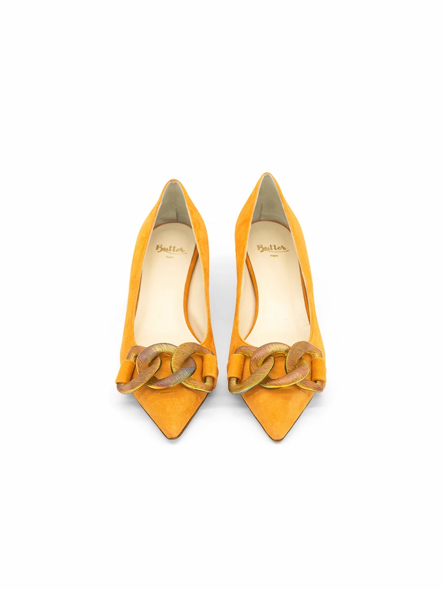 Fashionable Edge Formal Chic Bimmi Pointed Toe Kitten Heel