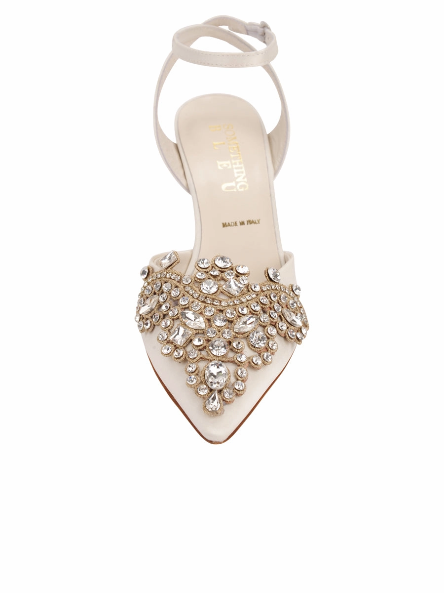 Peep Cut Milan Chic Emmie Pointed Toe Pump