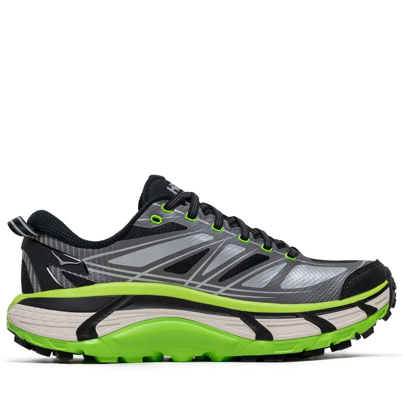 Hoka U Mafate Speed 2 - Black/Electric Green Low Top Style pool shoes