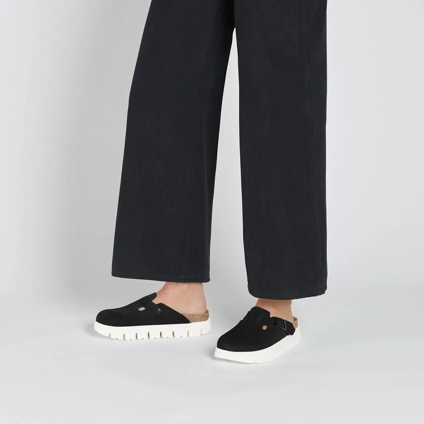 Comfort Outsole King Walk Boston Chunky | Suede | Black/White