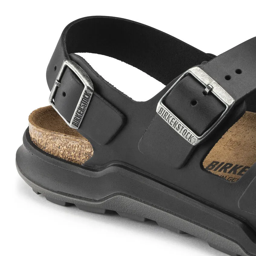 Milano Rugged : Black Grip Support Chic Vacation Footwear