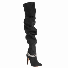 Chic Heels Gala Glam Ezel - Black Vegan Suede - Street Sole