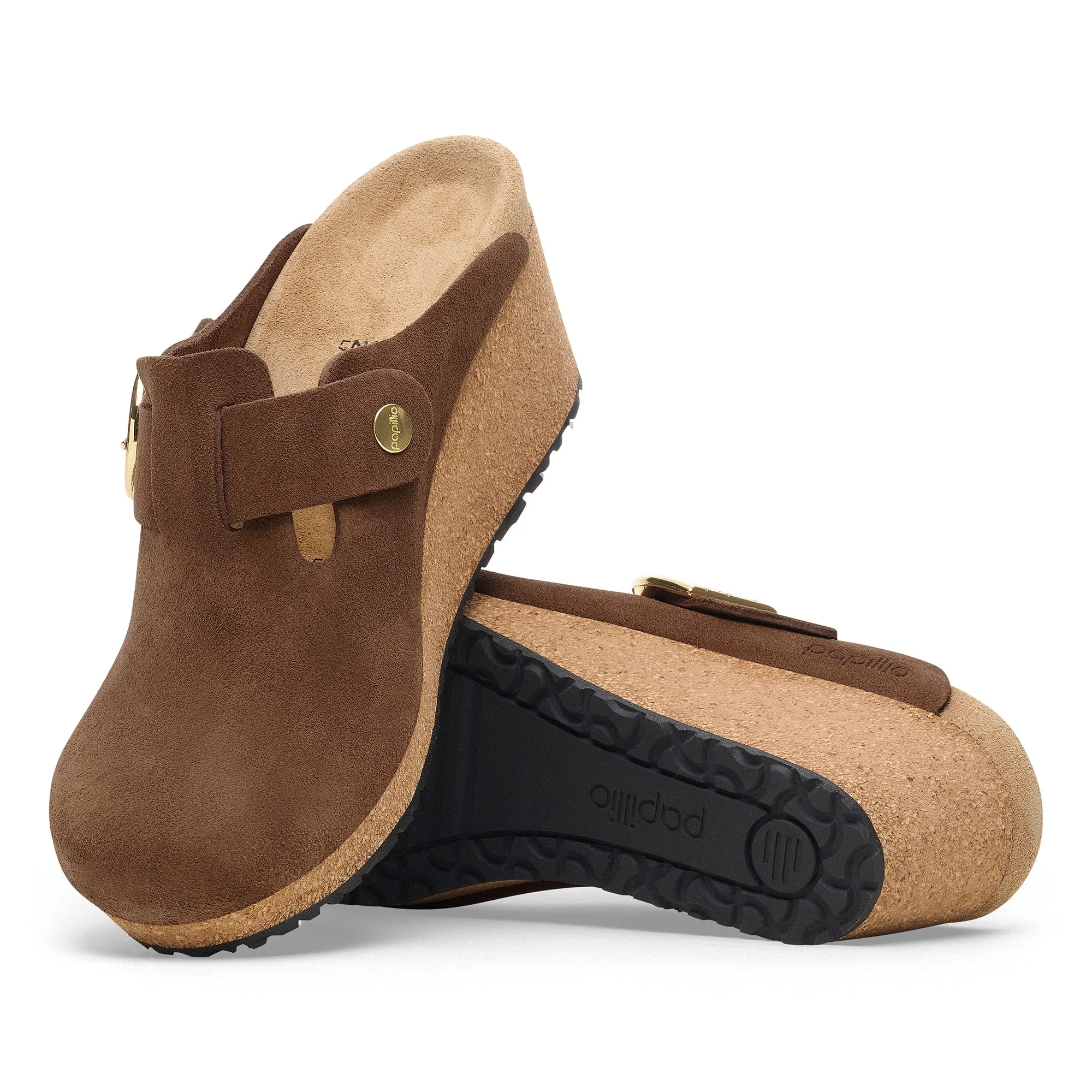 Street Style Anti Slip Outsole Fanny Ring Buckle | Suede | Dark Tea